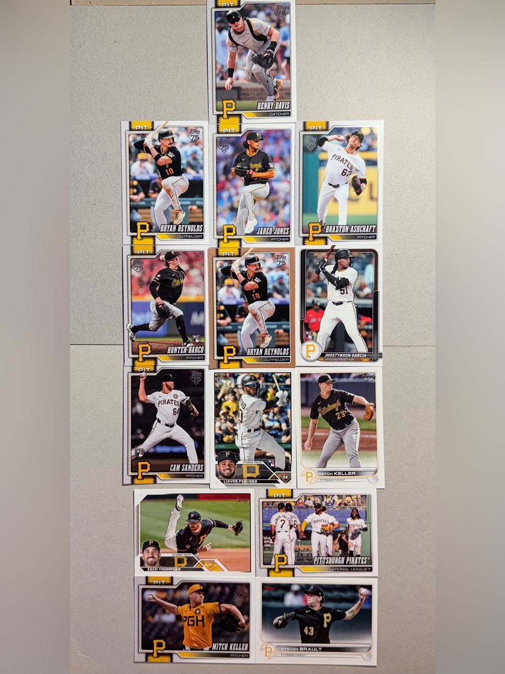 Pittsburgh Pirates Baseball Cards Lot of 14: Reynolds/Keller/Barco